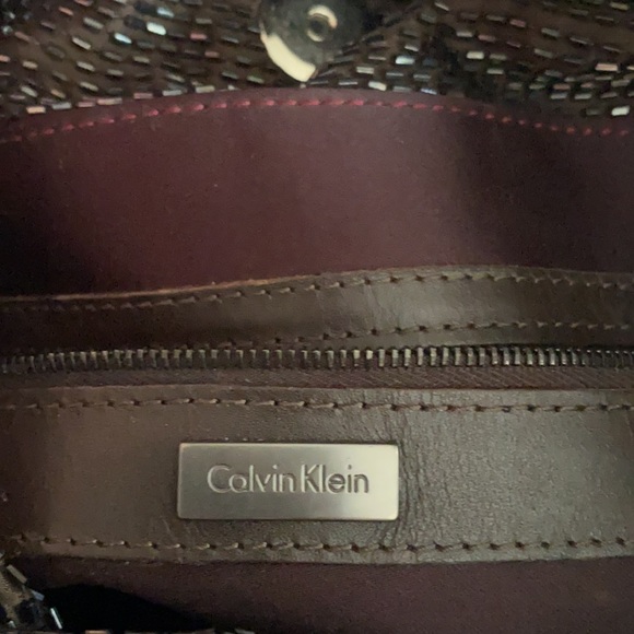CalvinKlein couture worn suede messengercrossbody - Picture 7 of 8